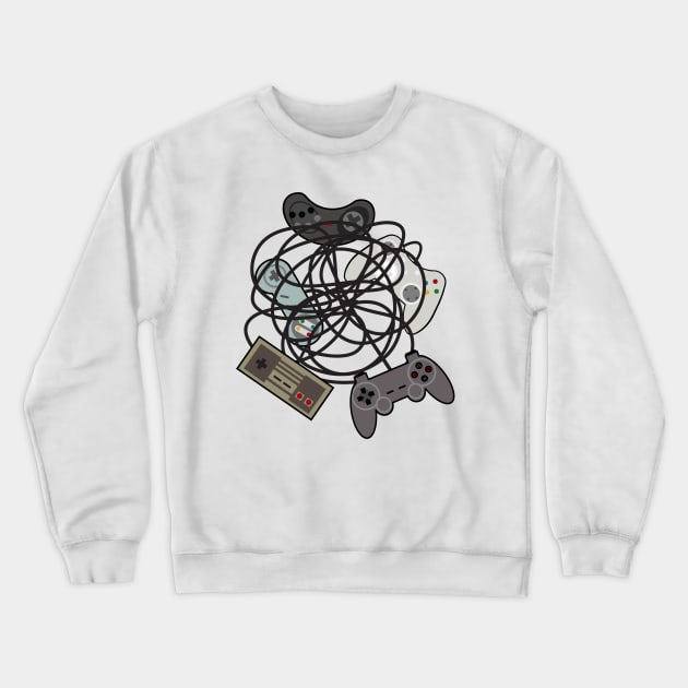 Tangled Joysticks Crewneck Sweatshirt by beesants